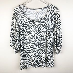 Michael Kors Animal Print Dolman Sleeves XL